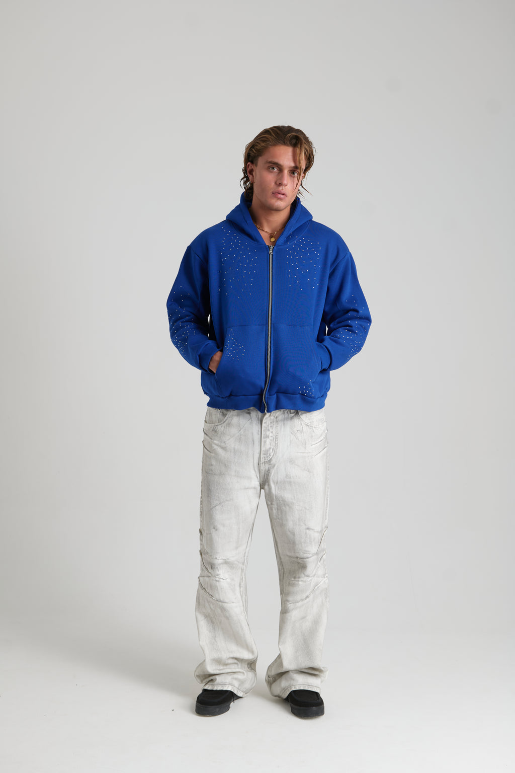 Strass Zip Hoodie