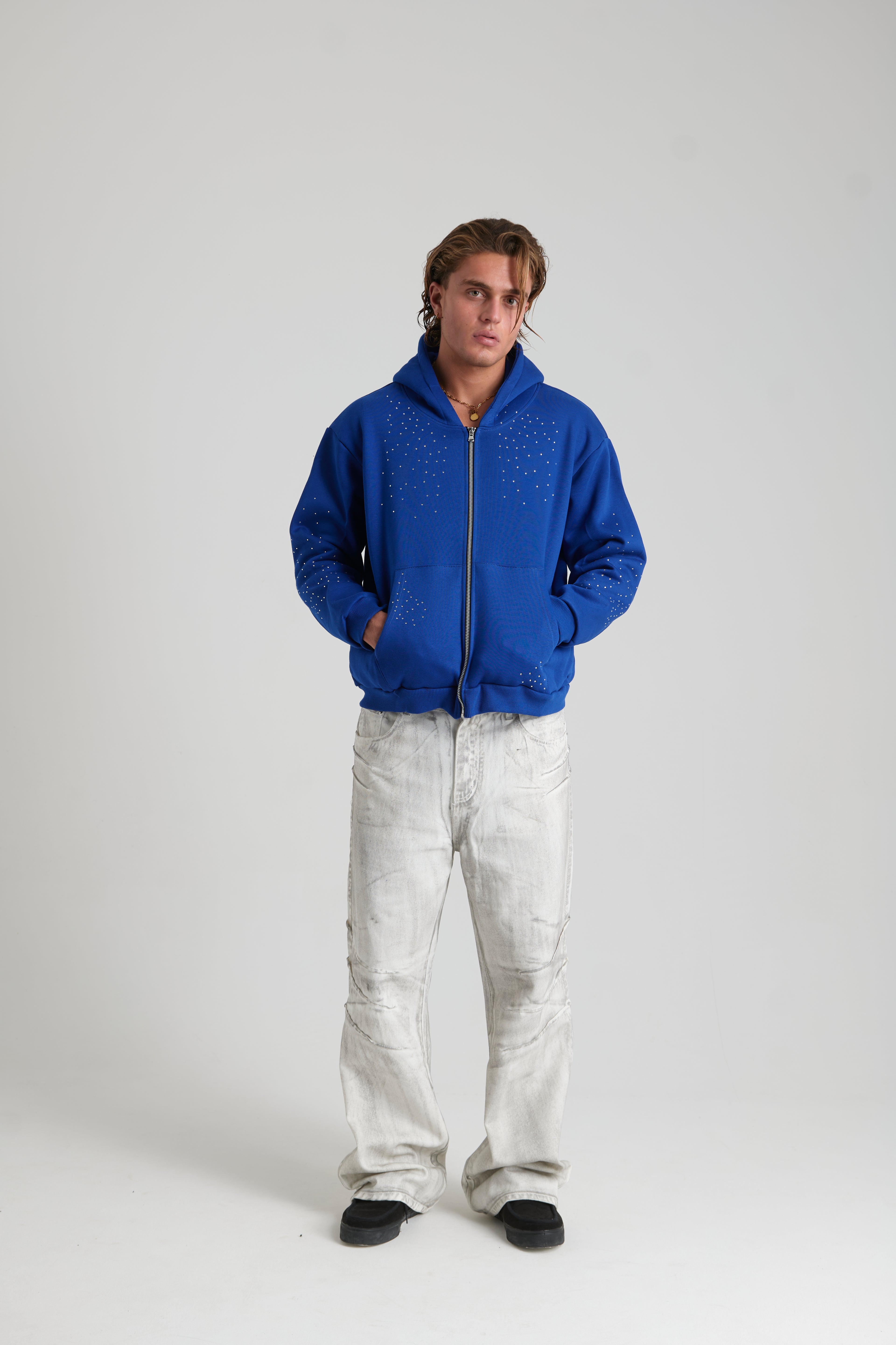 Strass Zip Hoodie