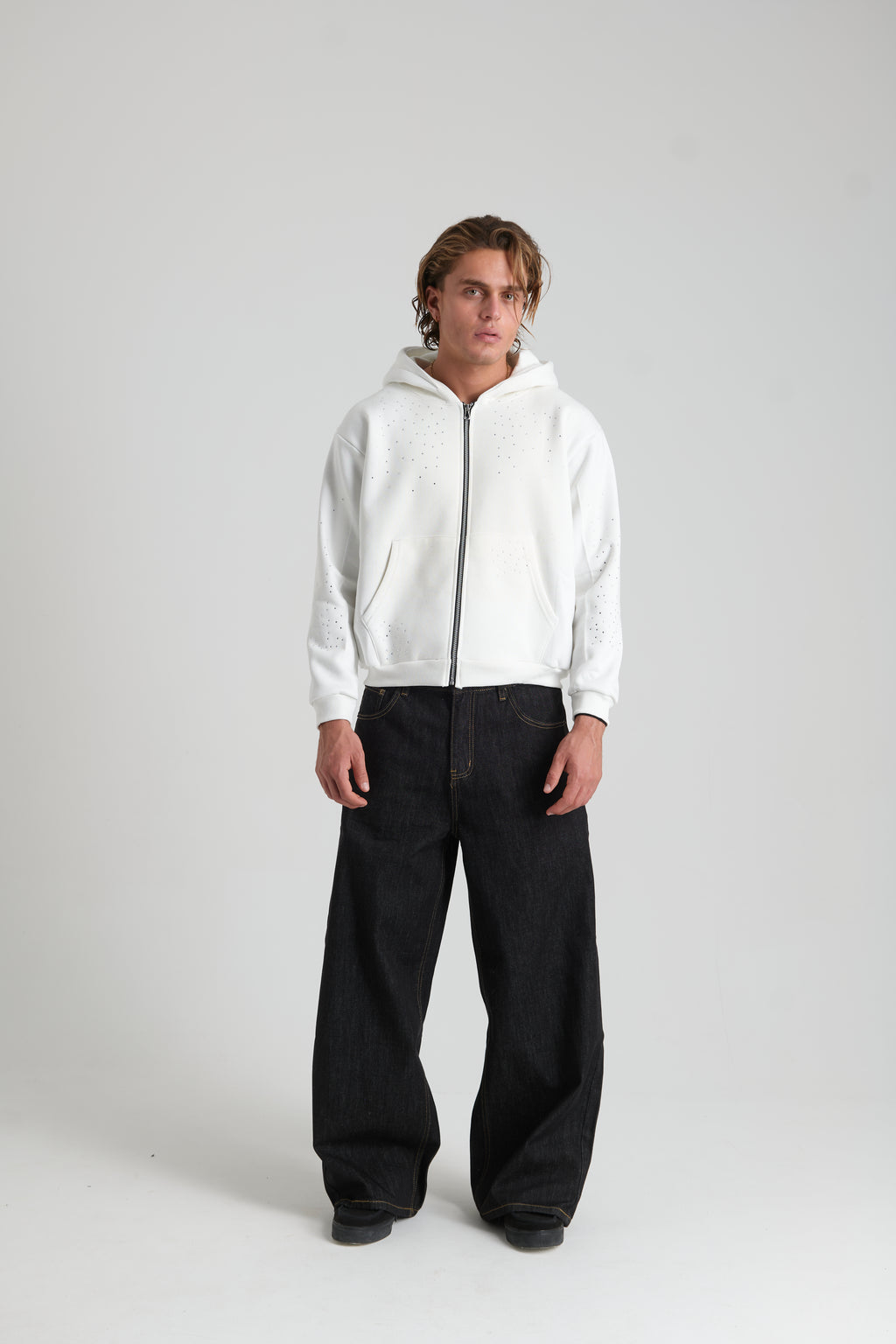 Strass Zip Hoodie