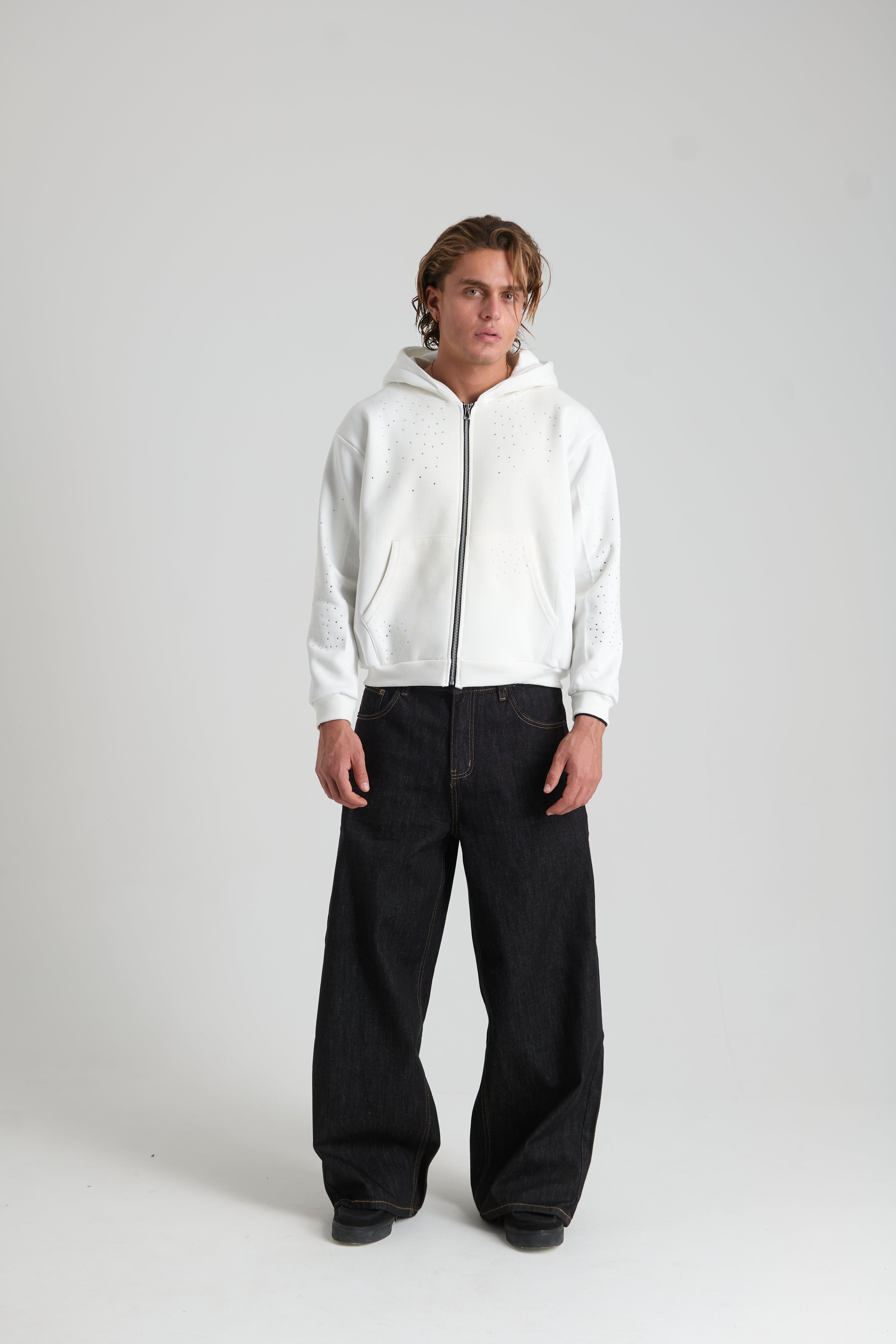 Strass Zip Hoodie